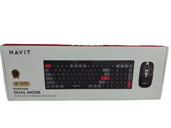 COMBO CLAVIER SOURIS HAVIT KB830 RECHARGEABLE +BT S/F